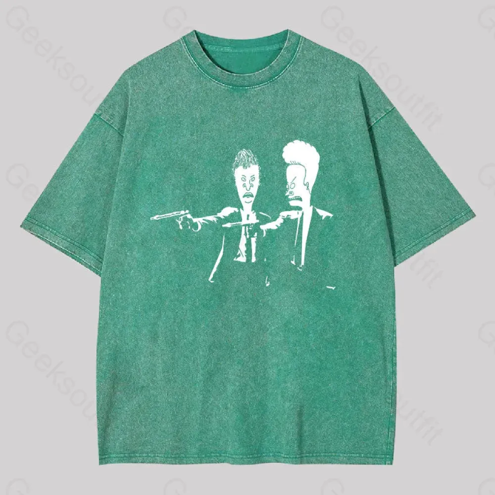 Beavis And Butthead Pulp Fiction Washed T-shirt