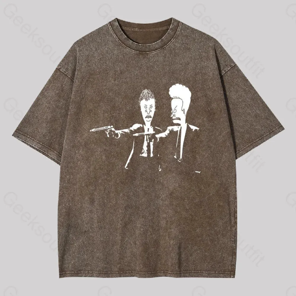 Beavis And Butthead Pulp Fiction Washed T-shirt