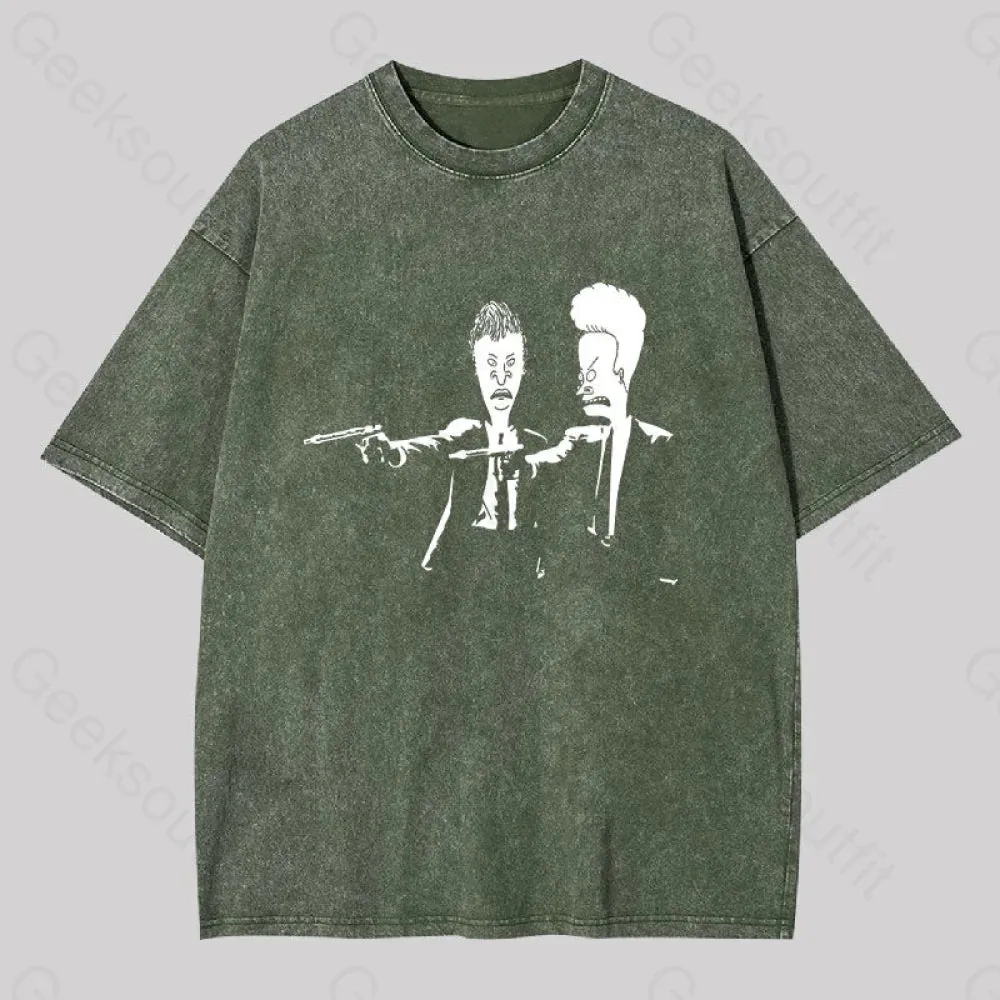 Beavis And Butthead Pulp Fiction Washed T-shirt