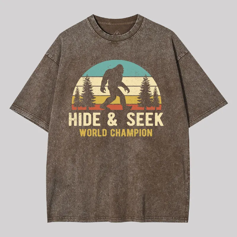 Bigfoot - Hide And Seek World Champion Washed T-shirt