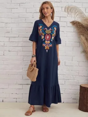 Bohemian Print Summer Dress For Women, Boho Maxi Dress