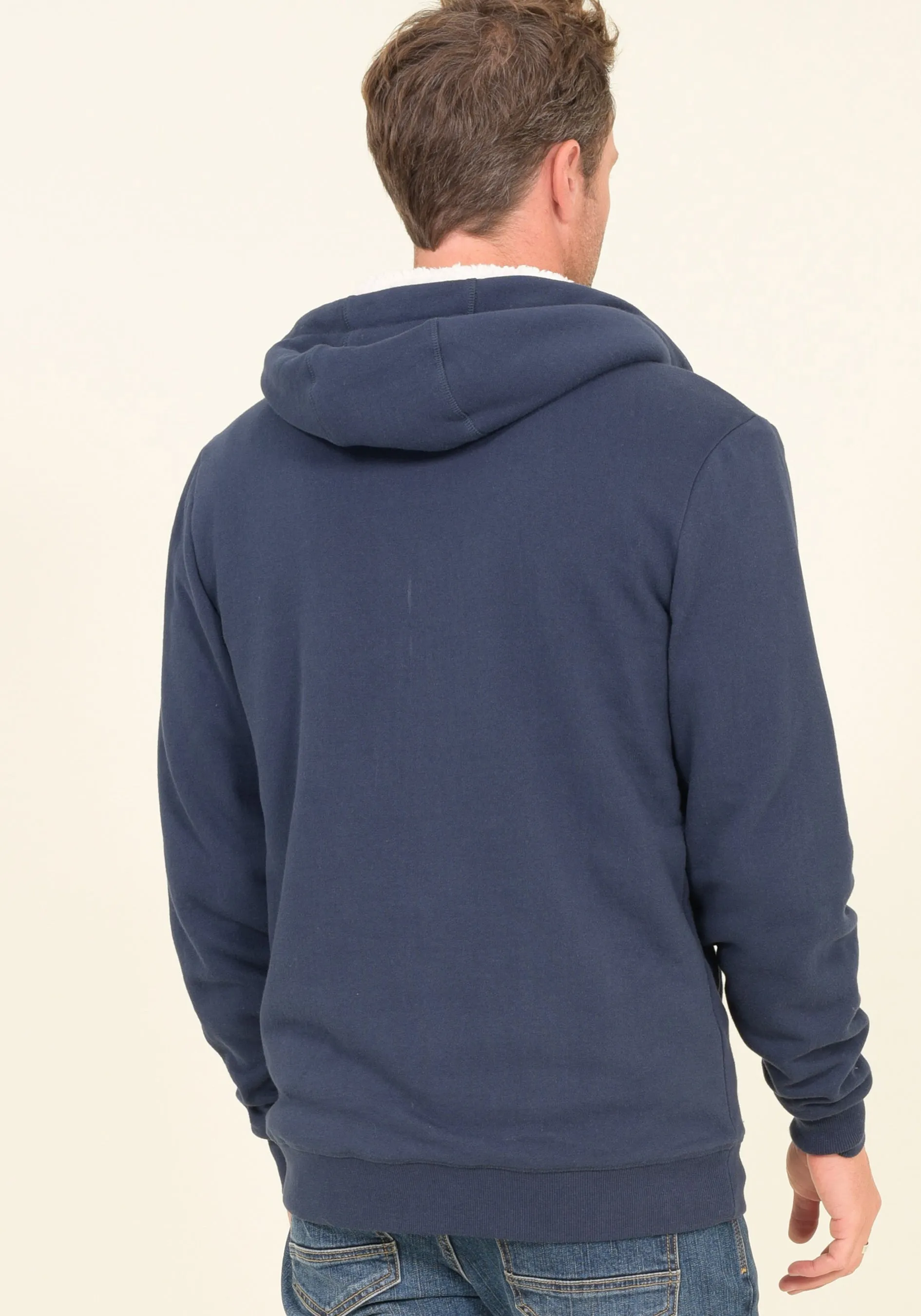 Borg Lined Zip Through Hoodie