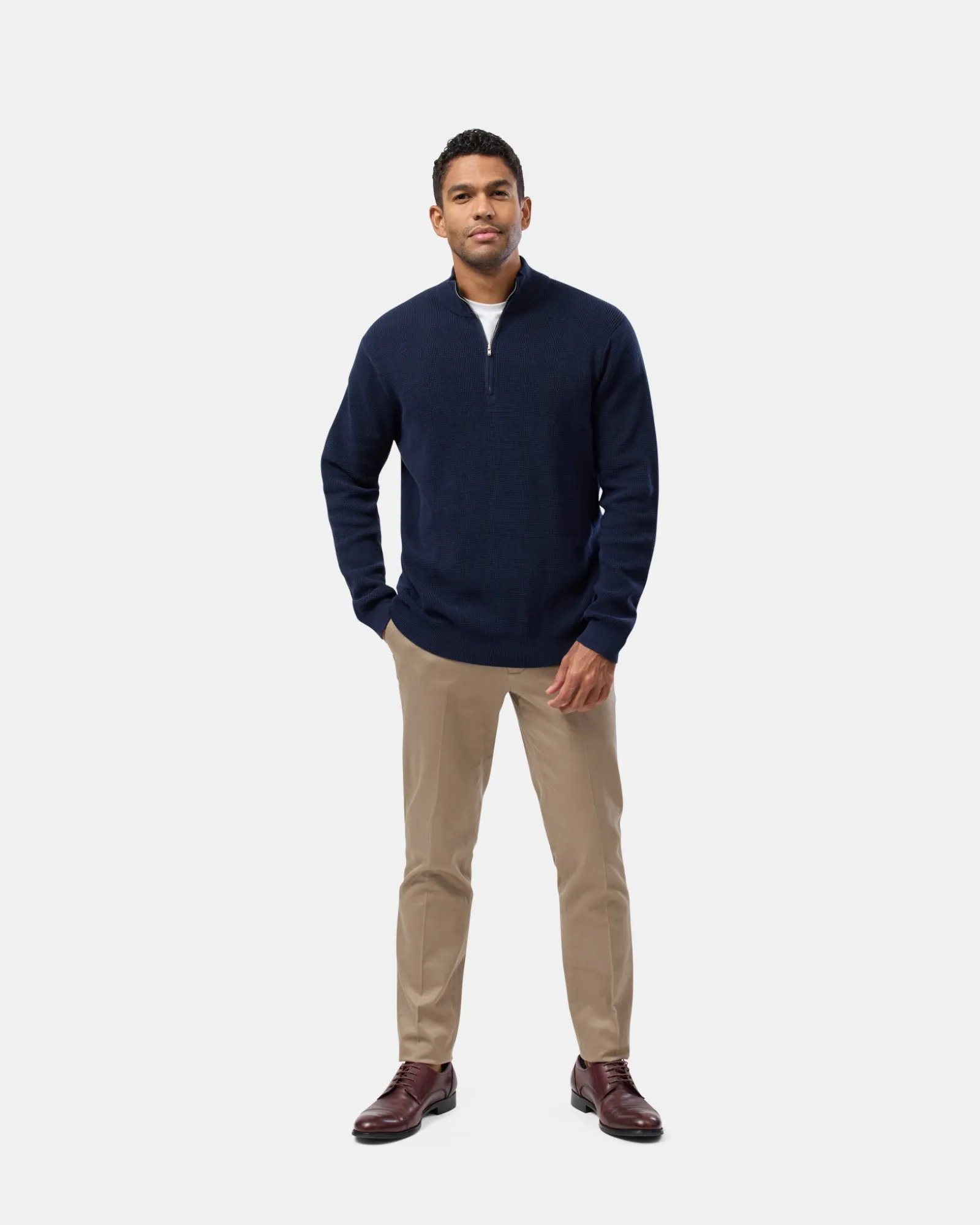 Brooksfield Half Zip Cardigan