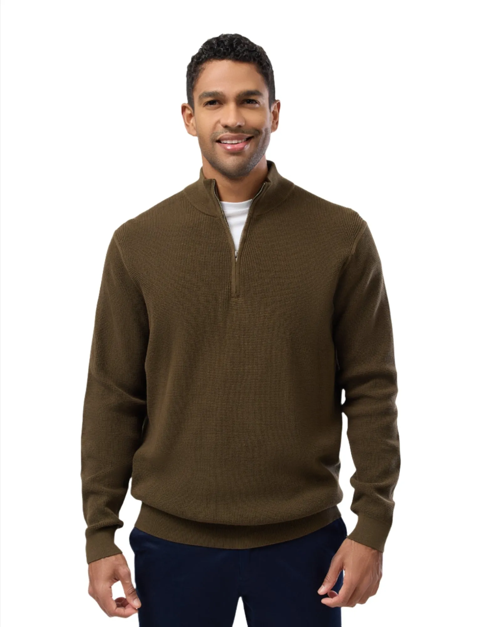 Brooksfield Half Zip Cardigan