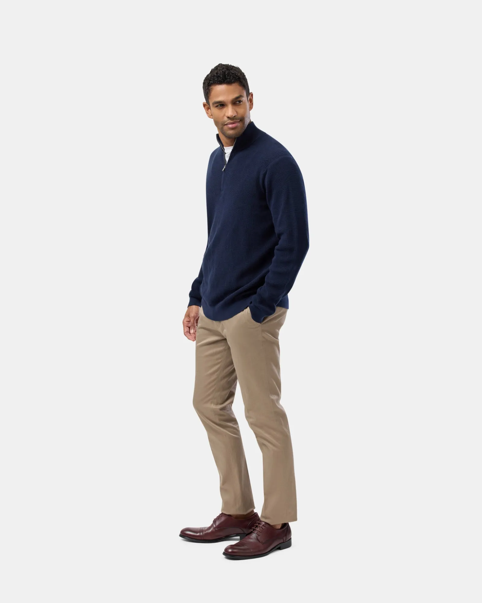 Brooksfield Half Zip Cardigan