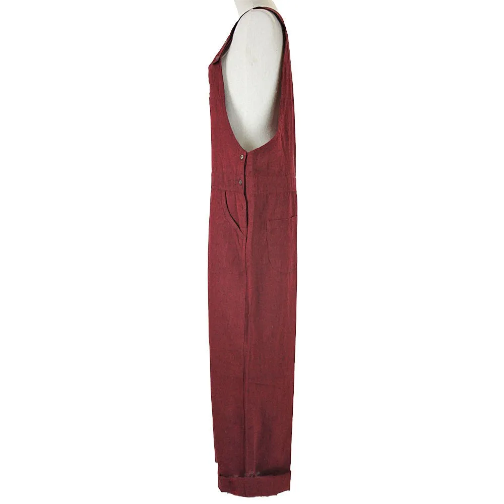 Burgundy Ella Overalls