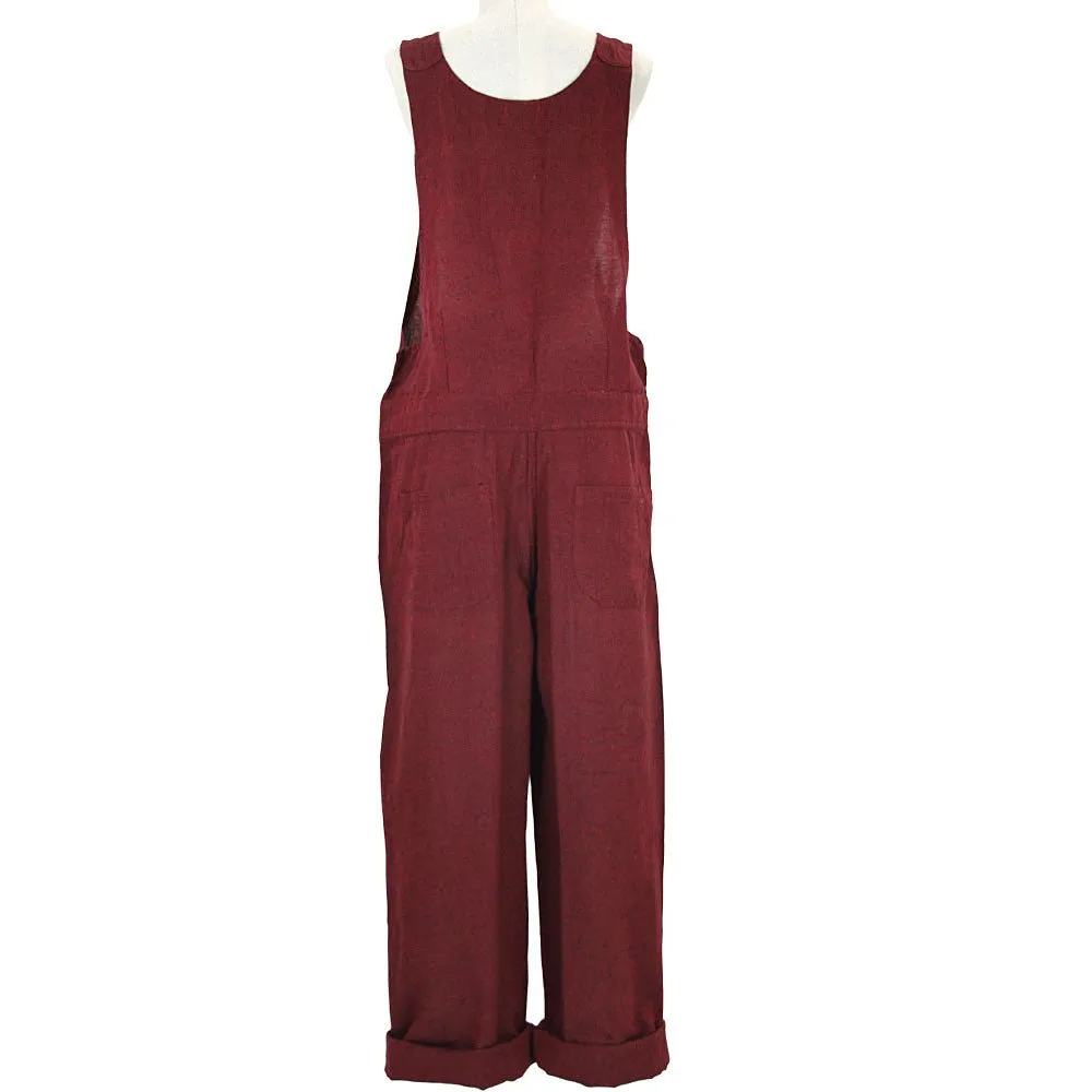 Burgundy Ella Overalls