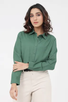 BUTTON-DOWN TOP-GREEN