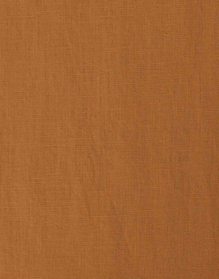 Caramel Brown Washed Linen Fabric