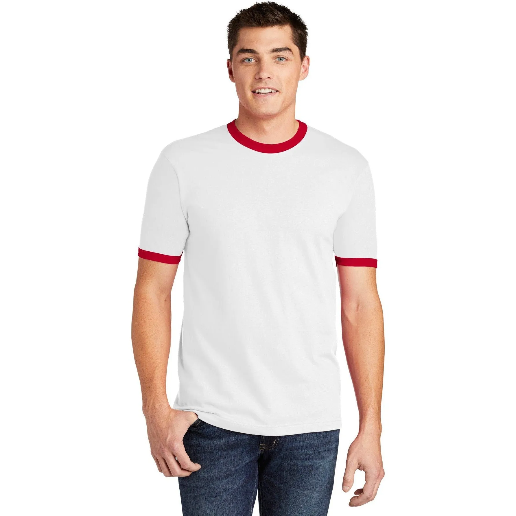 CLOSEOUT - American Apparel Fine Jersey Ringer T-Shirt