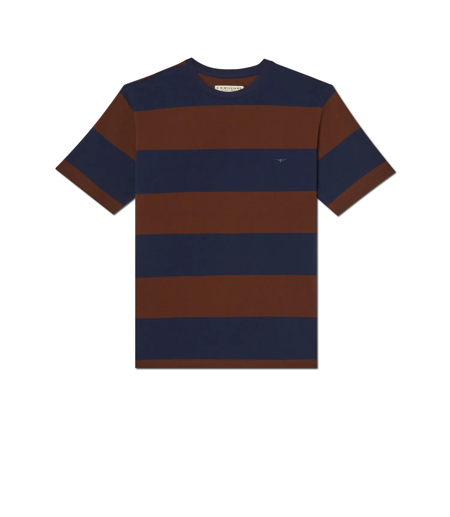 Copley T-Shirt - Navy & Chocolate