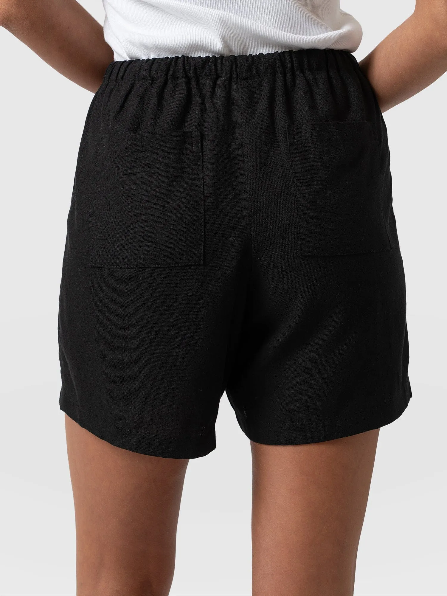 Corinne Linen Short - Black