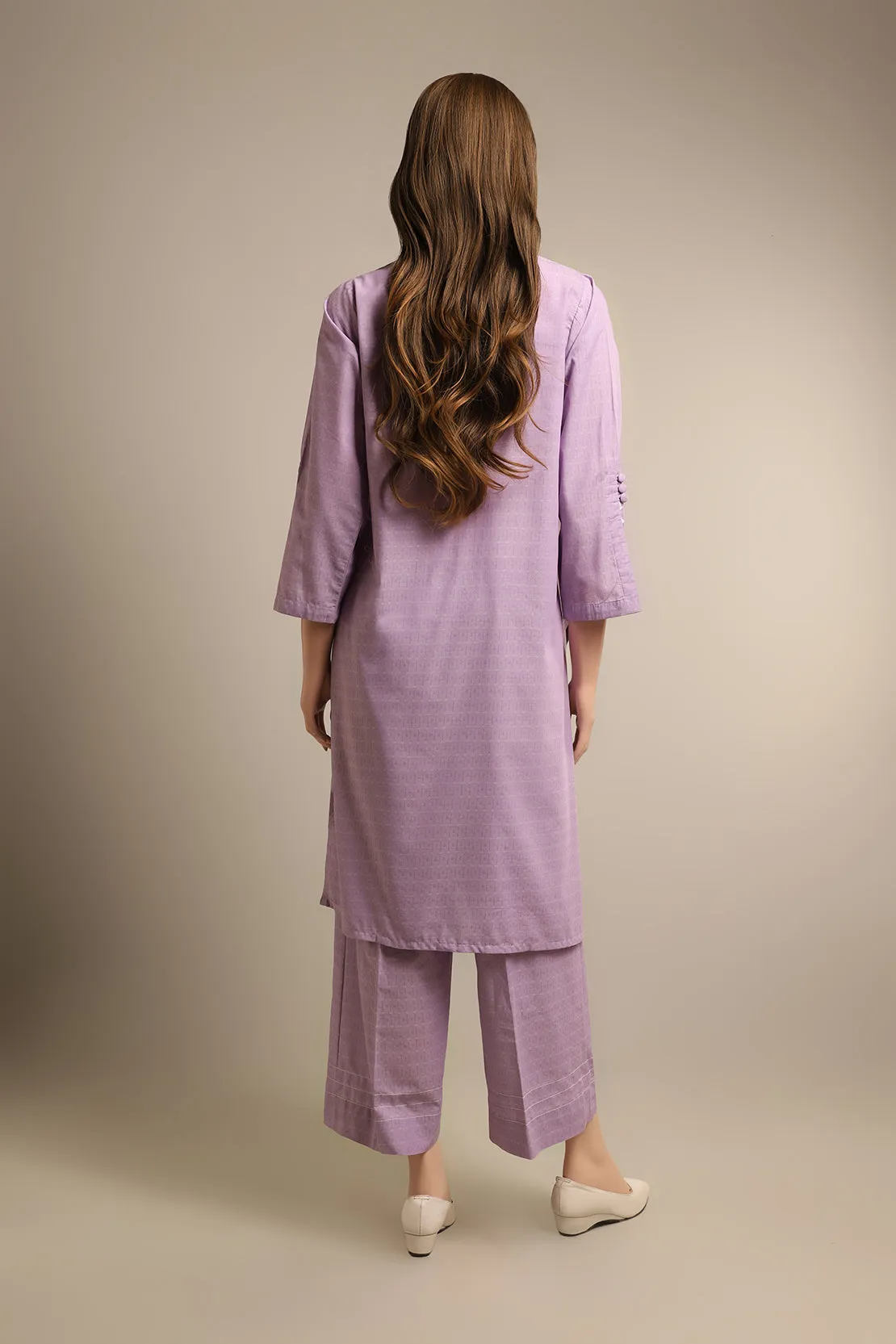 Cotton Jacquard Stitched 2 Piece (Shirt/Trouser)