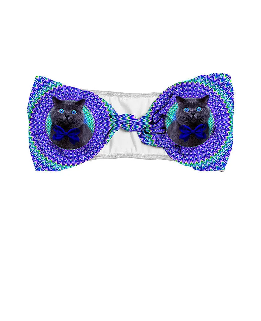 Crazy Cat Padded Bandeau Top