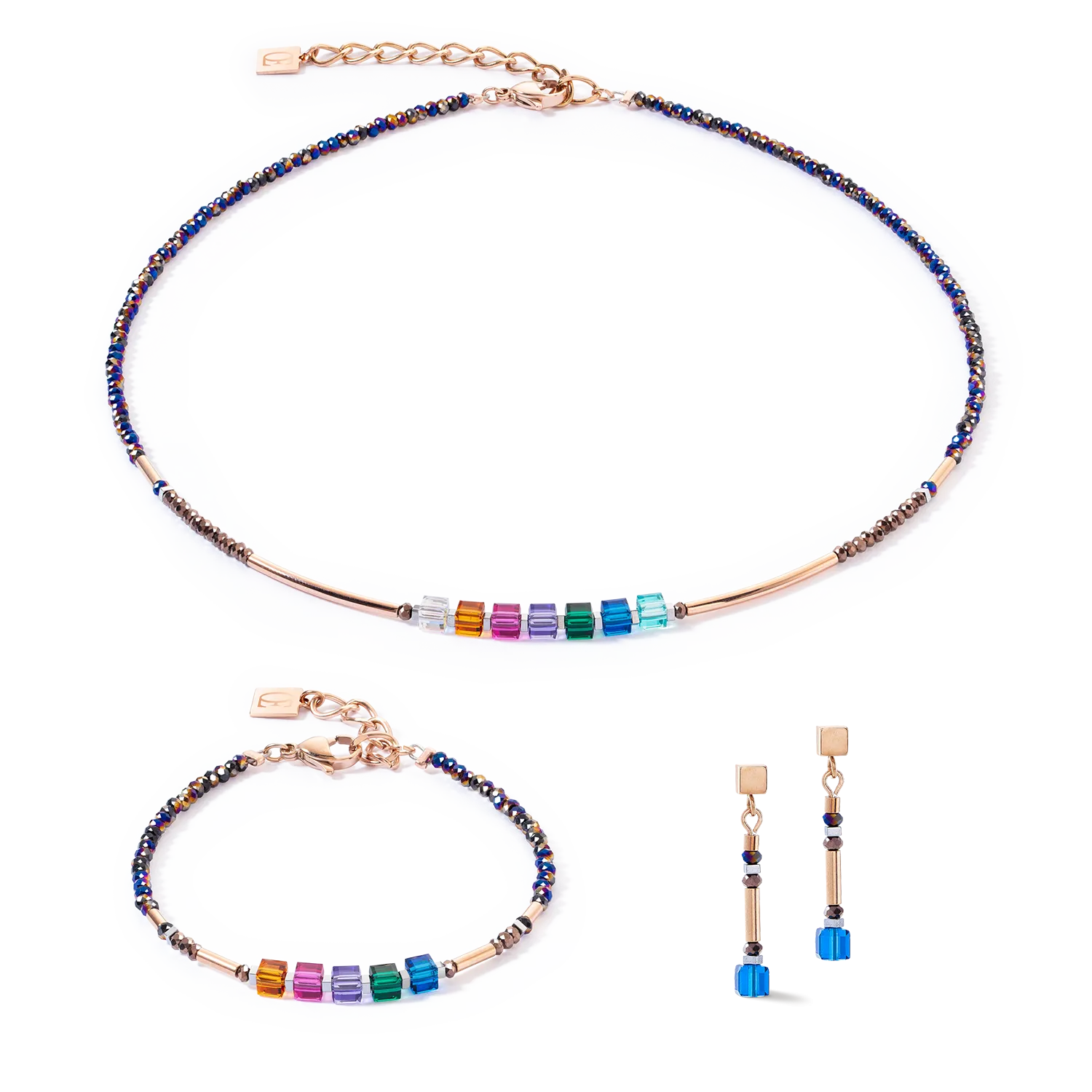 Cube Story Minimalistic Sparkling bracelet Multicolour Autumn