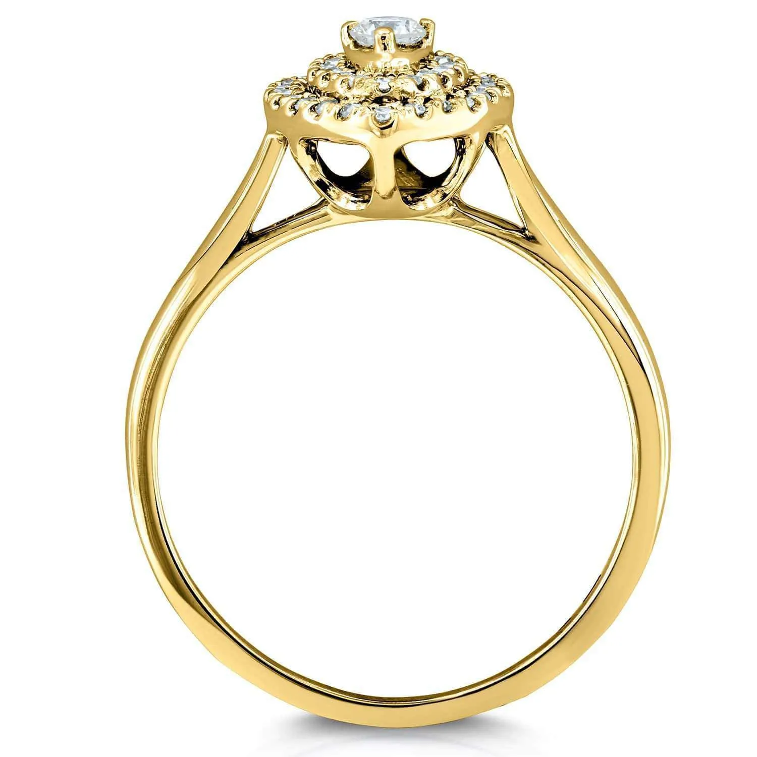 Diamond Pear Cluster - 14k Yellow