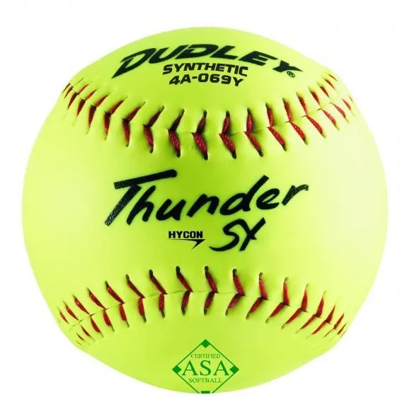 Dudley Hycon SY Synthetic USA/ASA 52-300 12 Inch Softball - One Dozen: 4A069Y