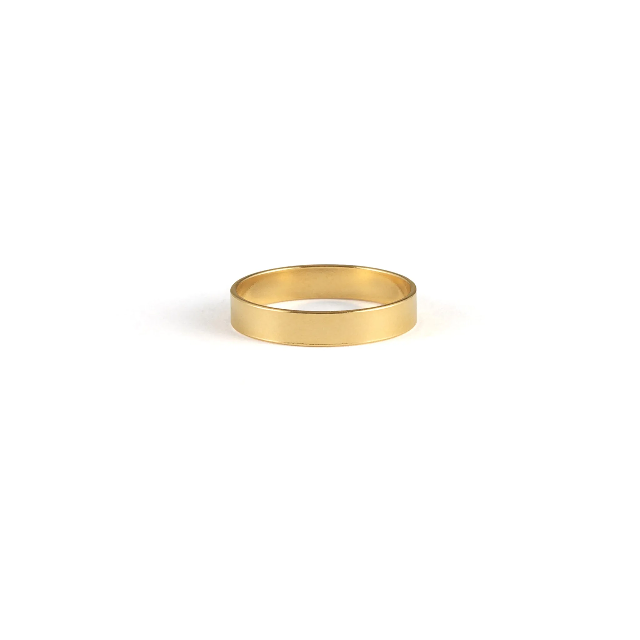 Engravable Initial Gold Band Ring