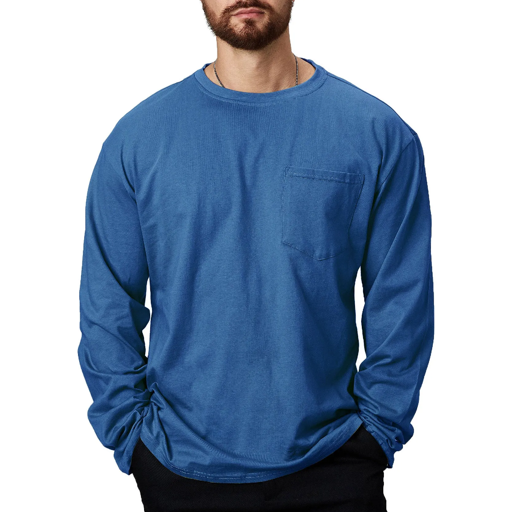 ESSENTIALS POCKET GRAPHIC LONG SLEEVE T-SHIRT