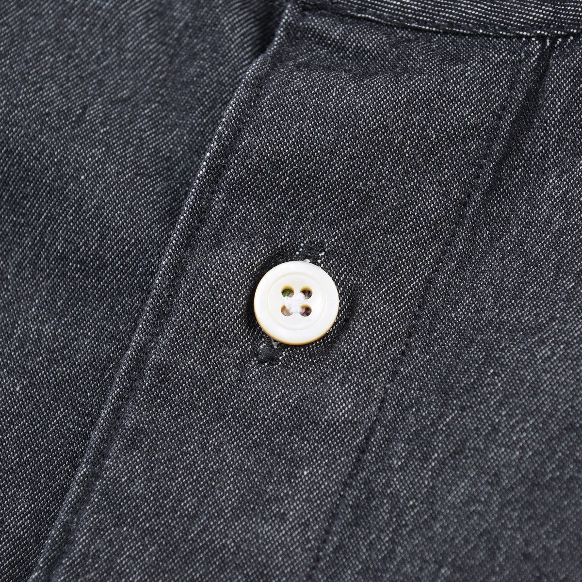 Finamore Rinsed Black Denim Shirt