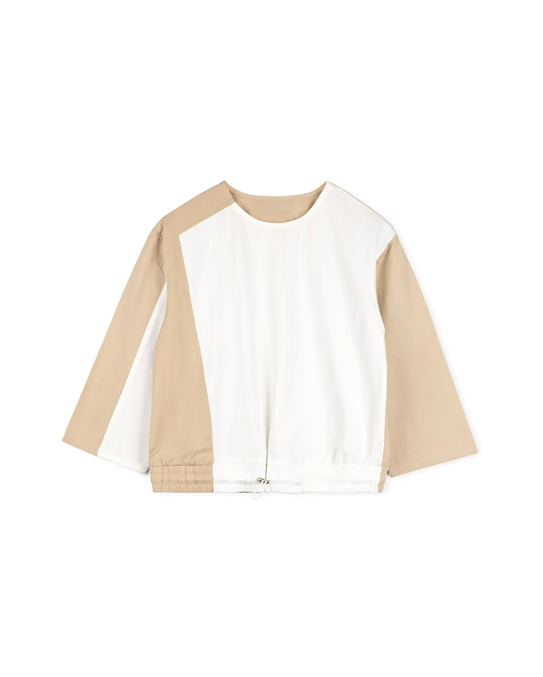 Front Cotton Back Poplin Top