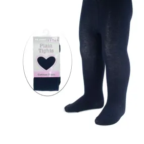 Girls Navy Cotton Tights Tights