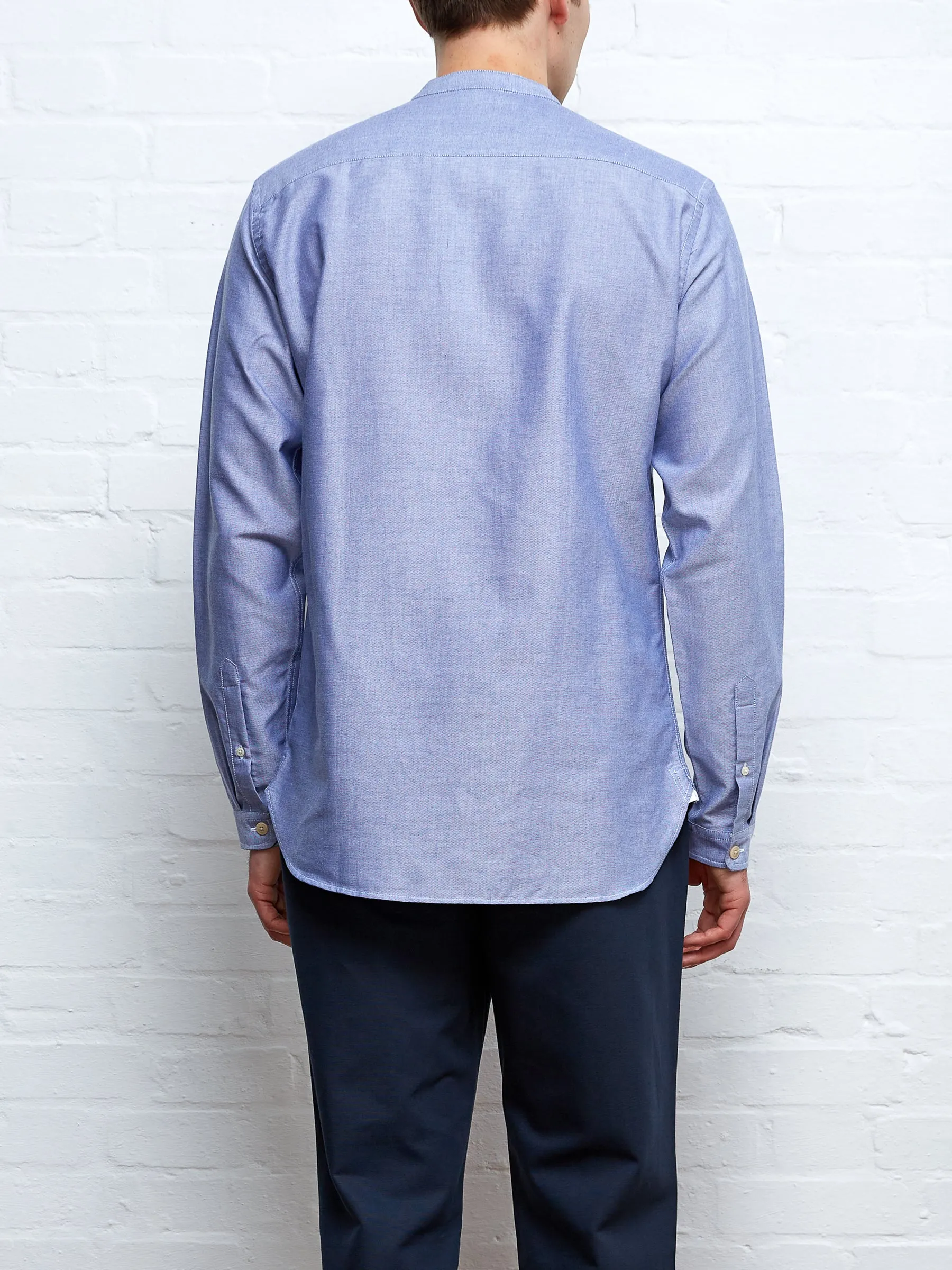 Grandad Shirt Brecon Blue