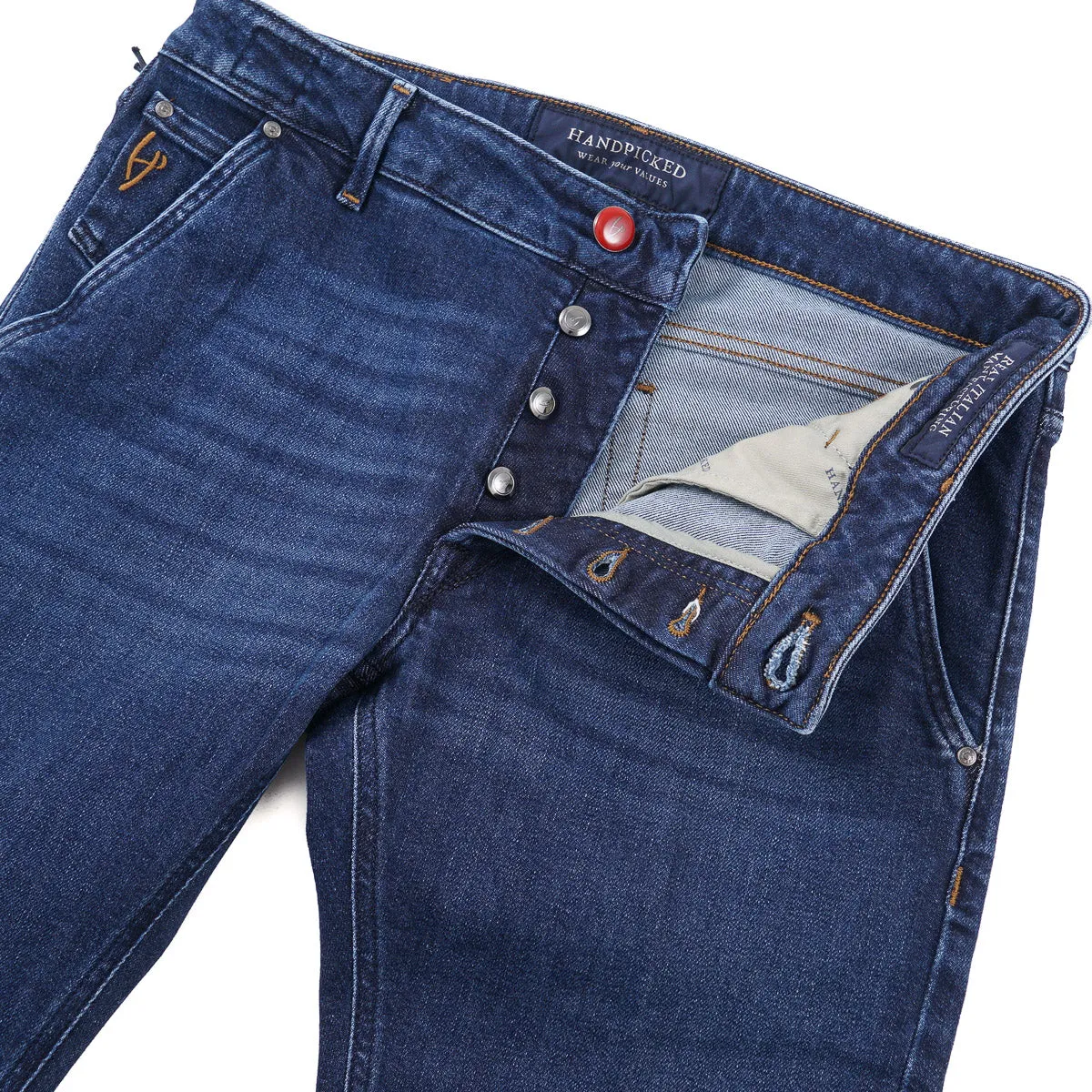 Handpicked 'Parma' Tapered-Fit Denim Jeans