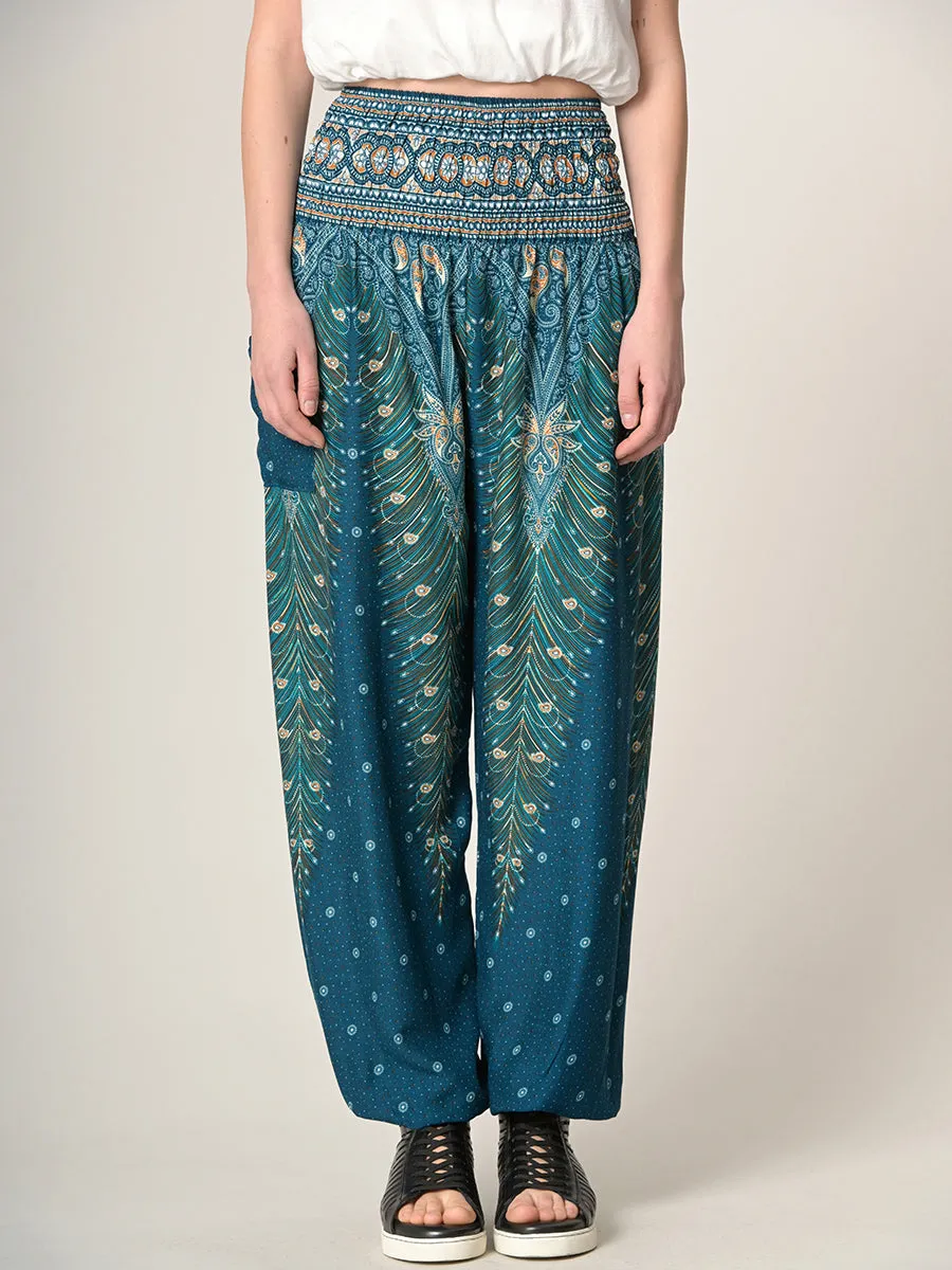 Harem Pants Original - Peacock High Crotch