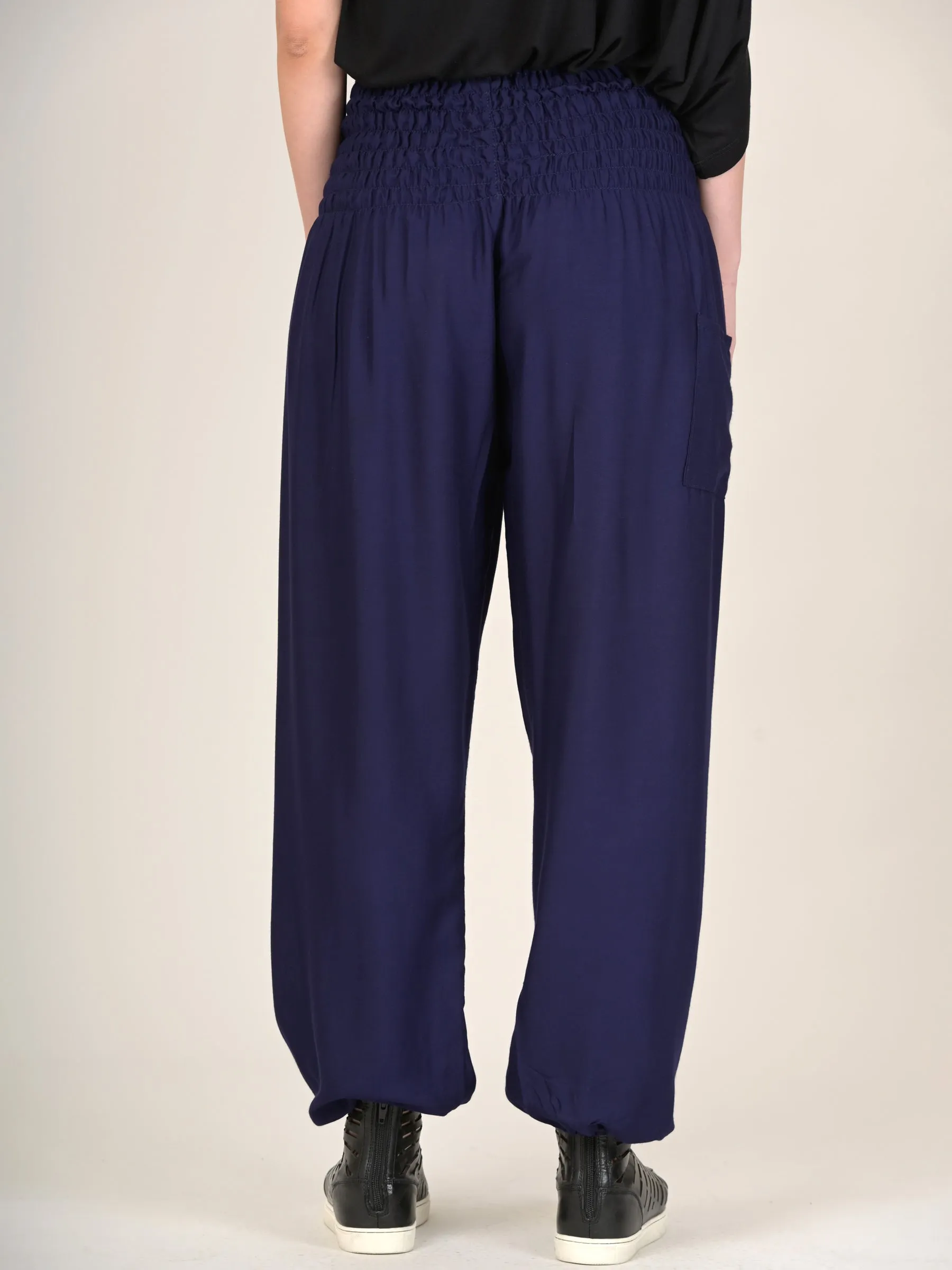 Harem Pants Original -  Plain Colour High Crotch - Superior Rayon Fabric