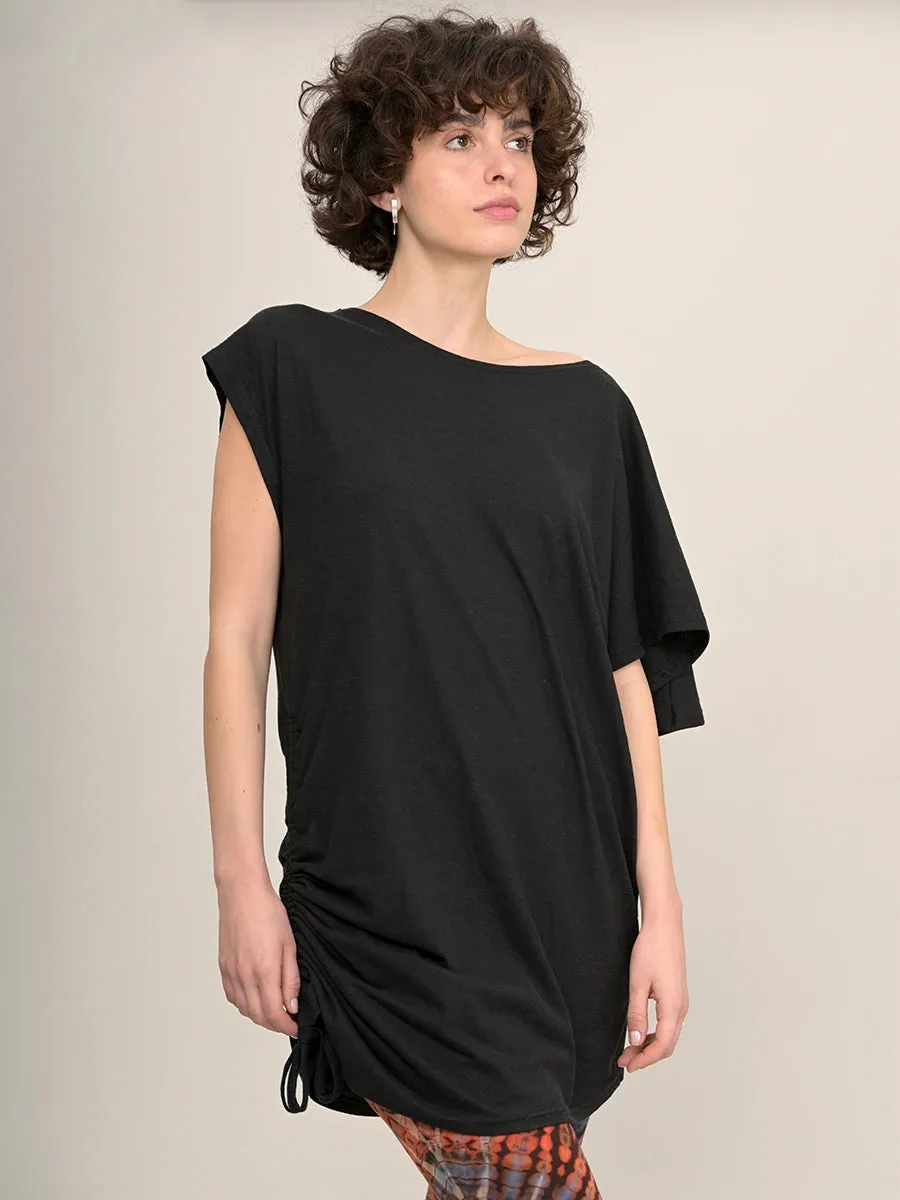 Hemp Organic Cotton Asymmetric T-Shirt - Long