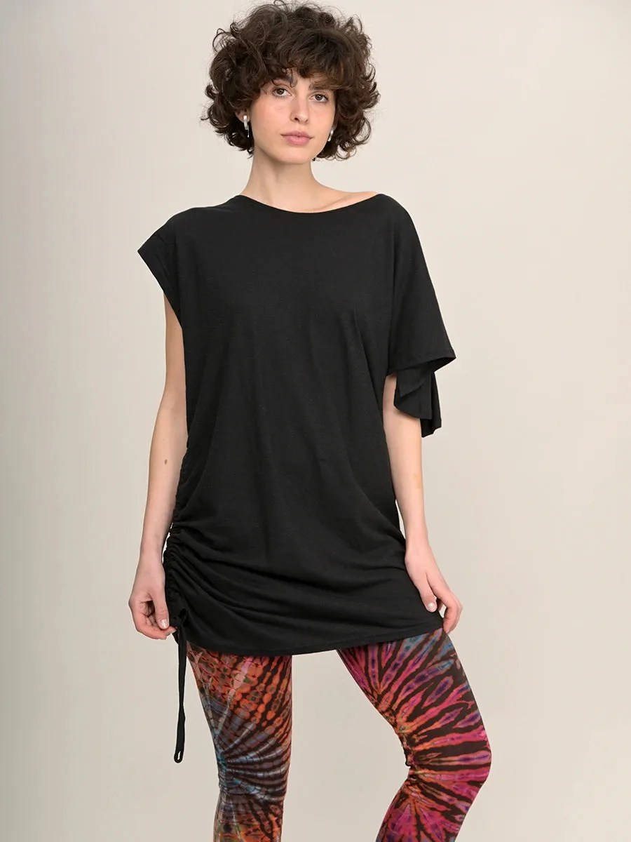 Hemp Organic Cotton Asymmetric T-Shirt - Long