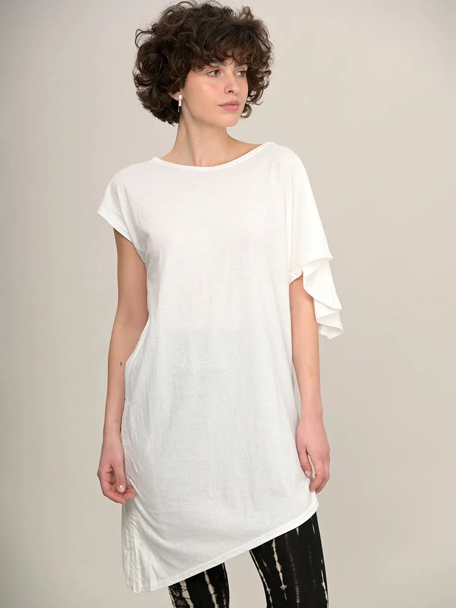 Hemp Organic Cotton Asymmetric T-Shirt - Long