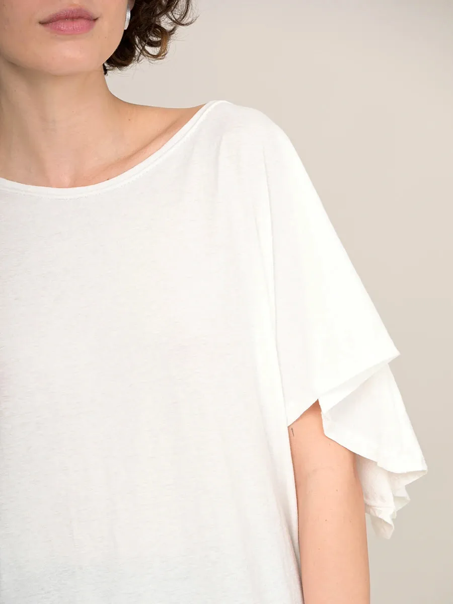 Hemp Organic Cotton Asymmetric T-Shirt - Long