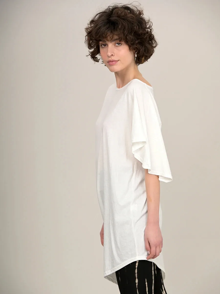 Hemp Organic Cotton Asymmetric T-Shirt - Long