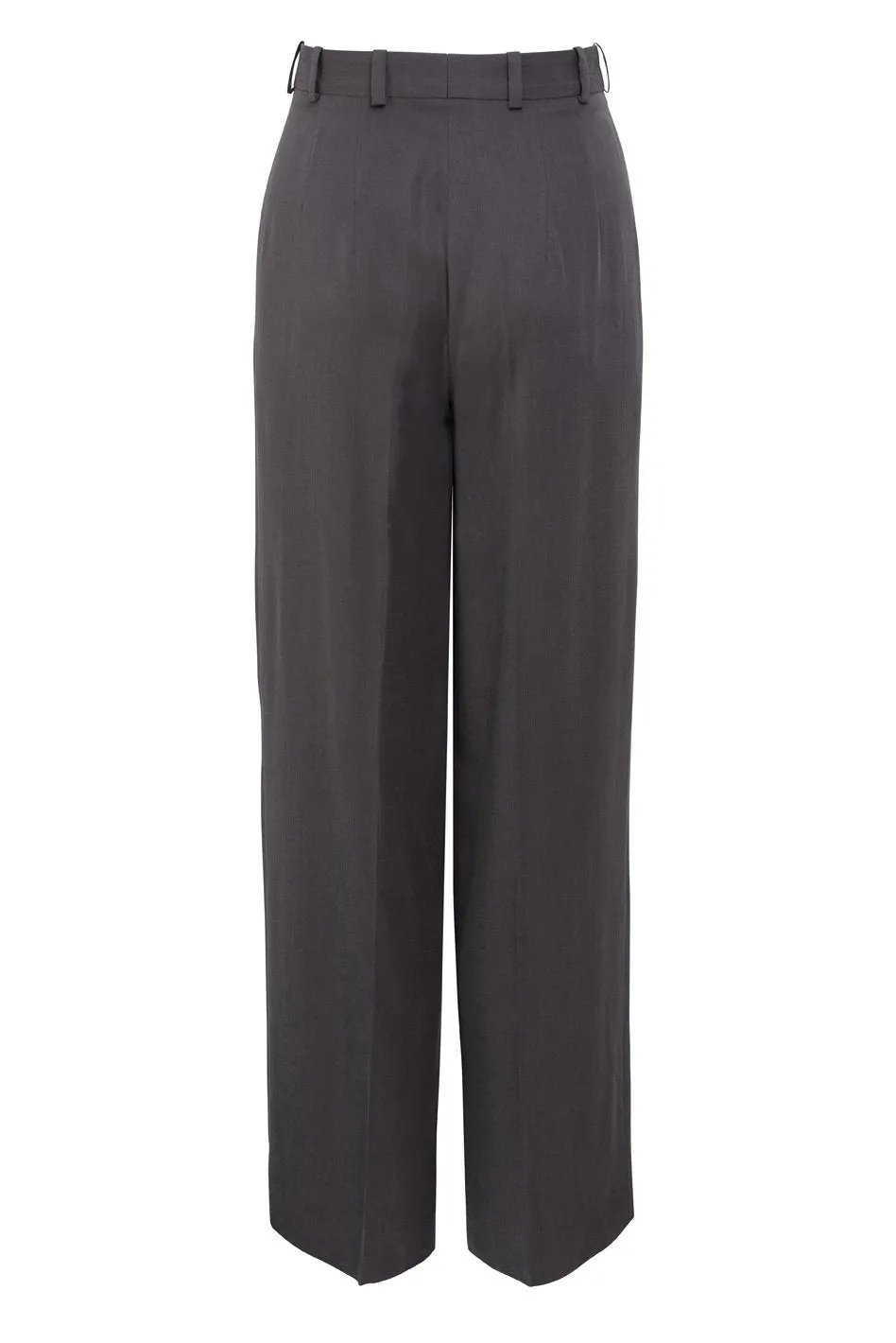 HIGH WAISTED TENCEL PANTS IN GREY