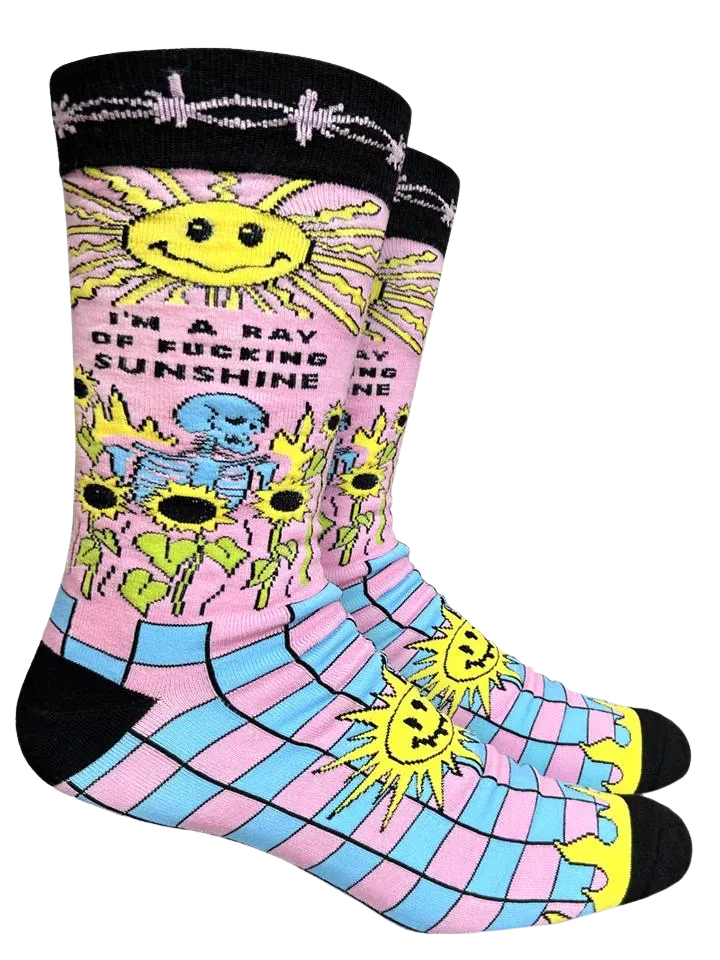 I'm A Ray Of F***ing Sunshine Mens Crew Socks