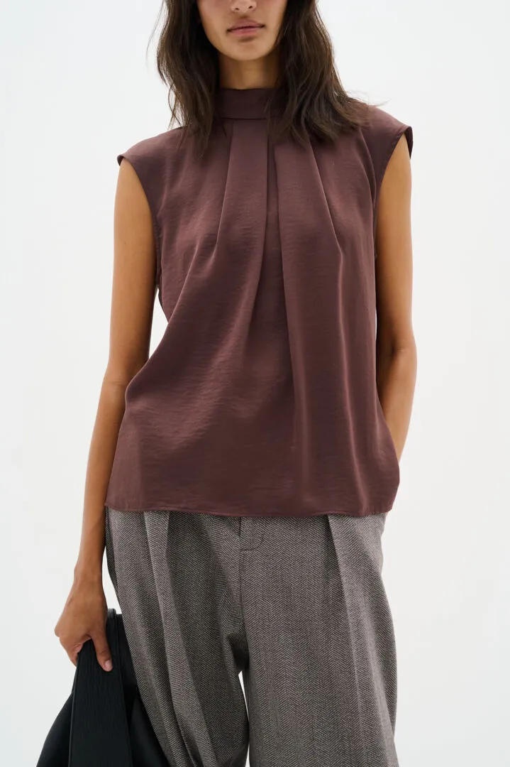 Inwear Mato Nixie Top in Brown Puce