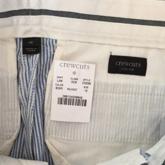 J. Crew Boys’ Ludlow Blue Seersucker Suit Short 12