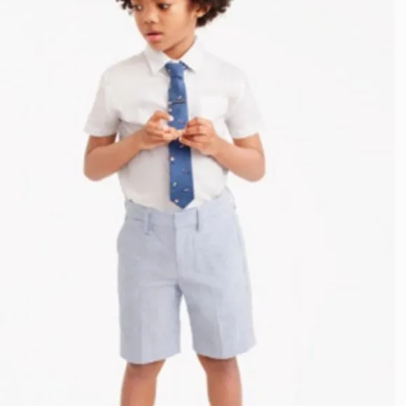 J. Crew Boys’ Ludlow Blue Seersucker Suit Short 12