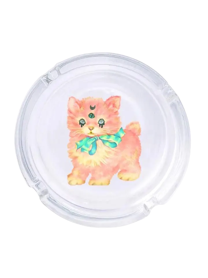 Kitty Glass Ashtray