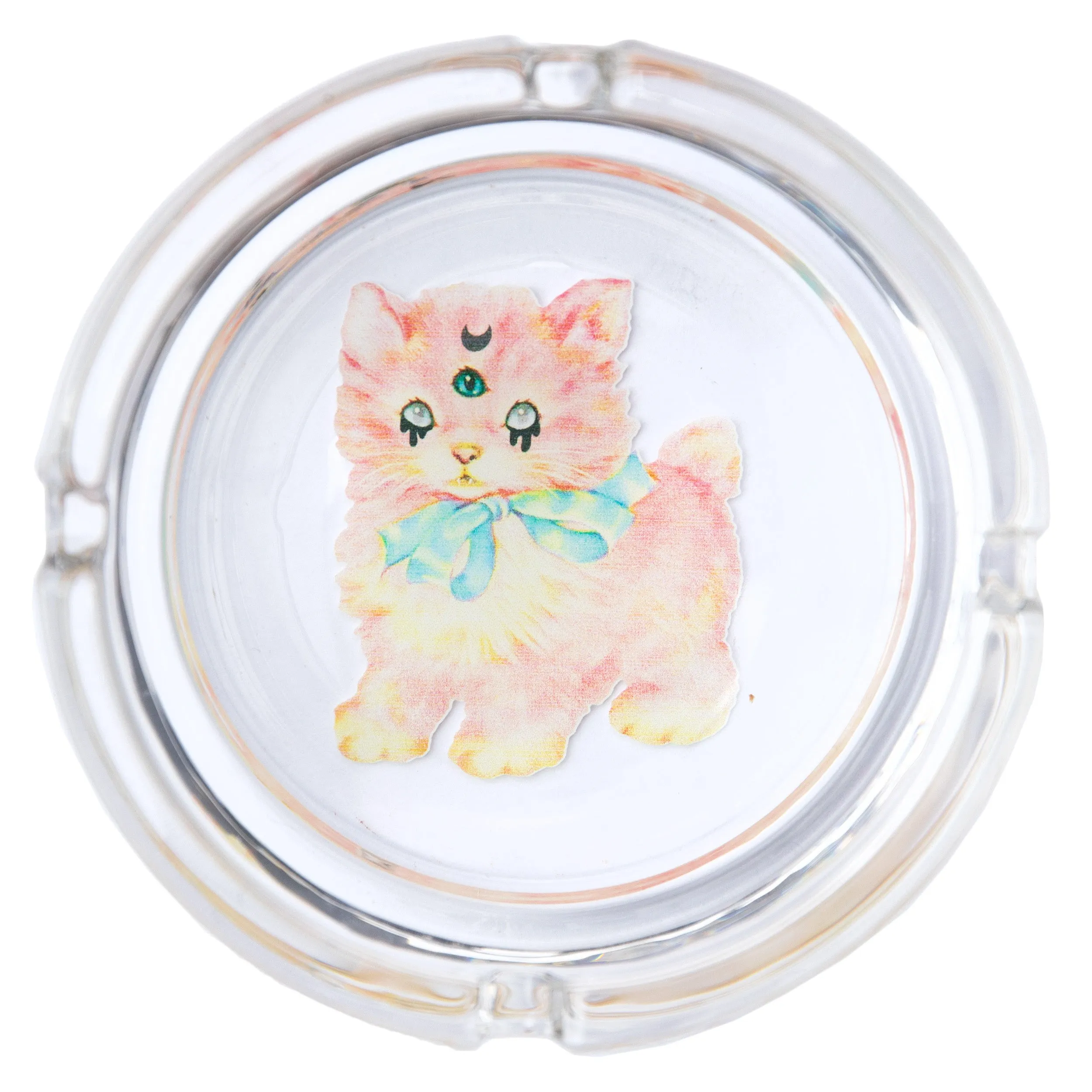 Kitty Glass Ashtray