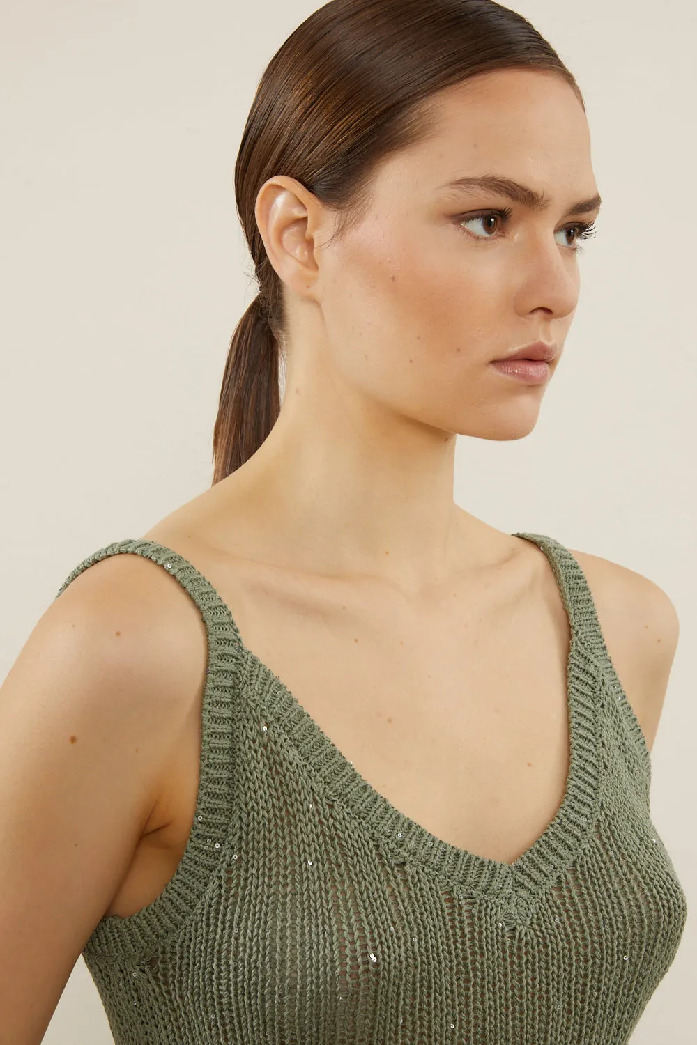 Knit Top - Lagoon Green