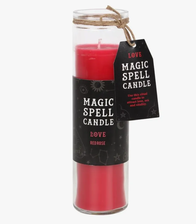 Love Magic Spell Candle Red Rose Scent