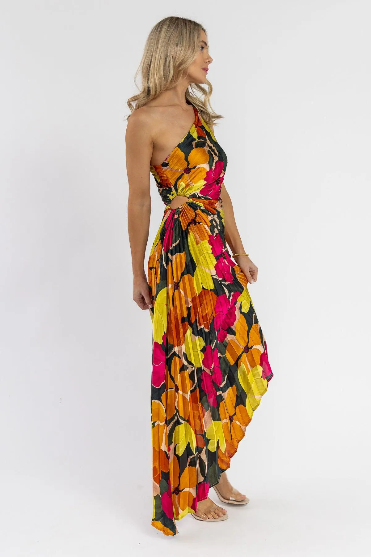 Monroe Pink Floral Maxi Dress