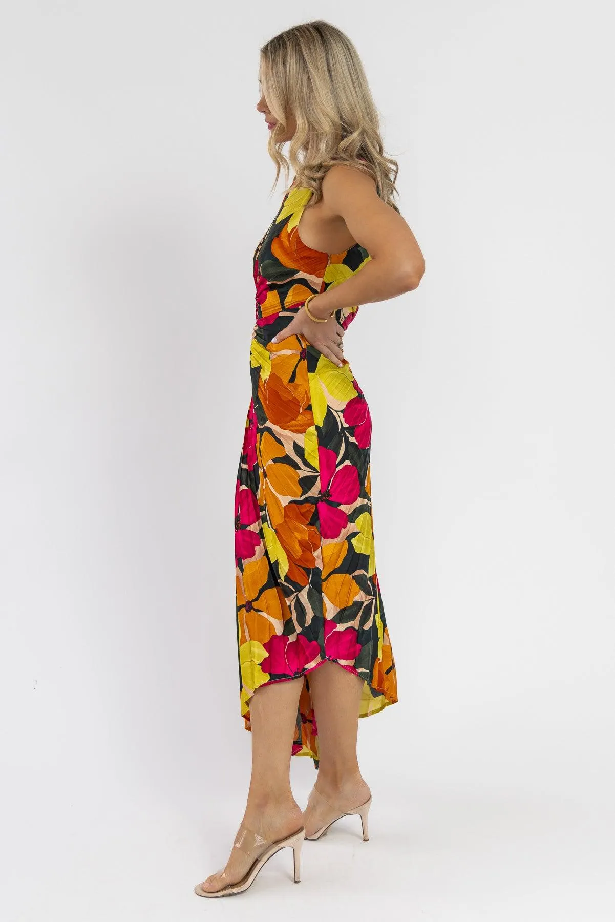 Monroe Pink Floral Maxi Dress