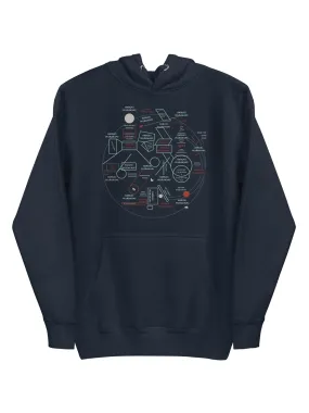 Murakami Novels Map Unisex Hoodie (Print Shop)