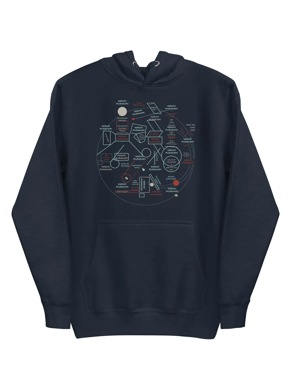 Murakami Novels Map Unisex Hoodie (Print Shop)