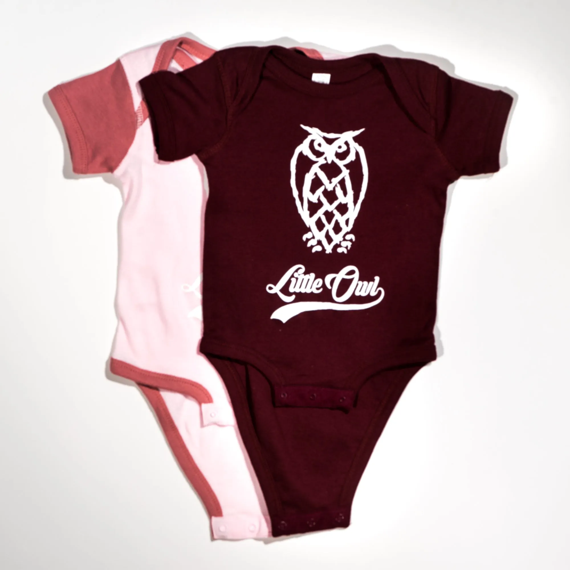 Onesie - Little Owl - Maroon