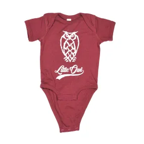 Onesie - Little Owl - Maroon